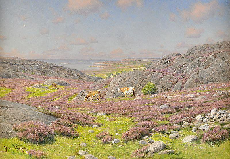 johan krouthen Scene from Halland North Coast Norge oil painting art